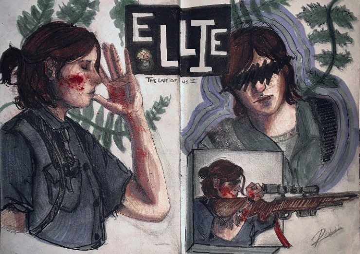 Ilustracion Ellie The Last Of Us